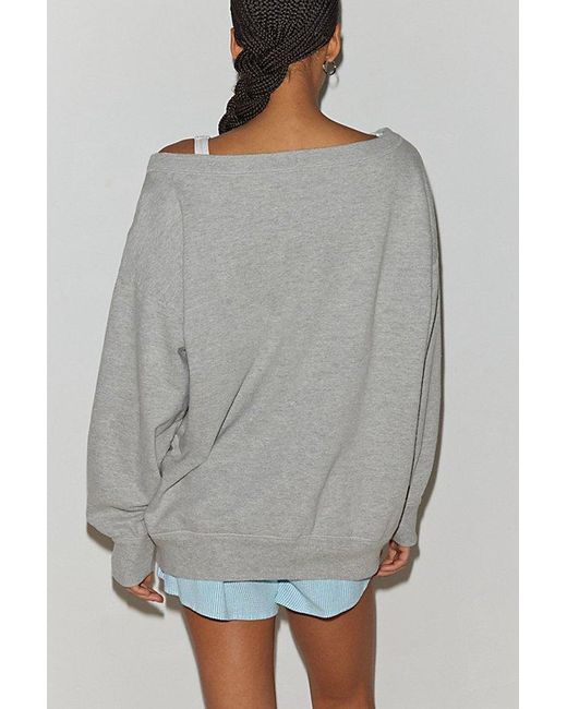 Out From Under Gray Imani Oversized Off-The-Shoulder Sweatshirt