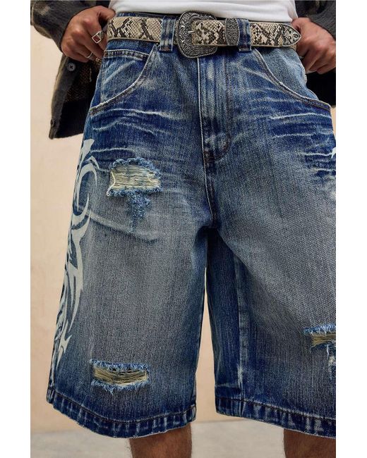 ★UK JADED LONDON★ Blade Colossus Jorts Light Wash Blade Colossus Jorts | Jaded London | Clothing