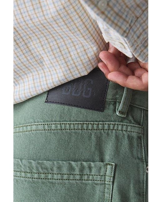 BDG Green Astro Baggy Twill Double Knee Short for men