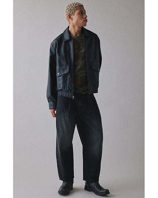 BDG Black Pleated Straight Fit Jean for men