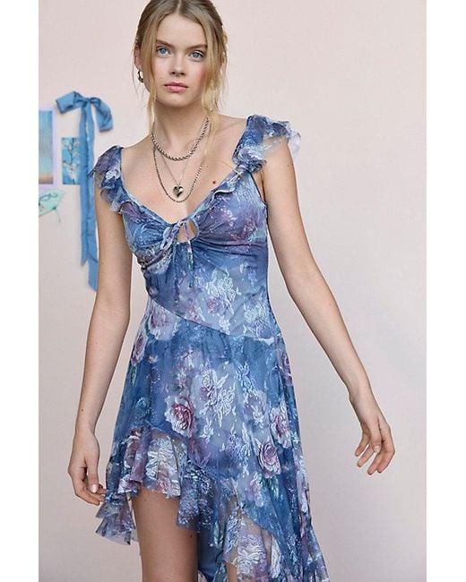 urban outfitters uo hyacinth lace spliced midi dress UO Hyacinth Lace Spliced Midi Dress