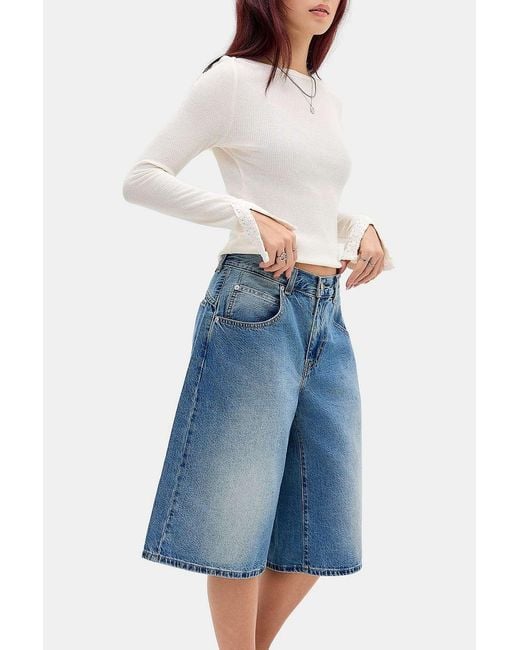 Levi's Blue Super Baggy Dad Jorts