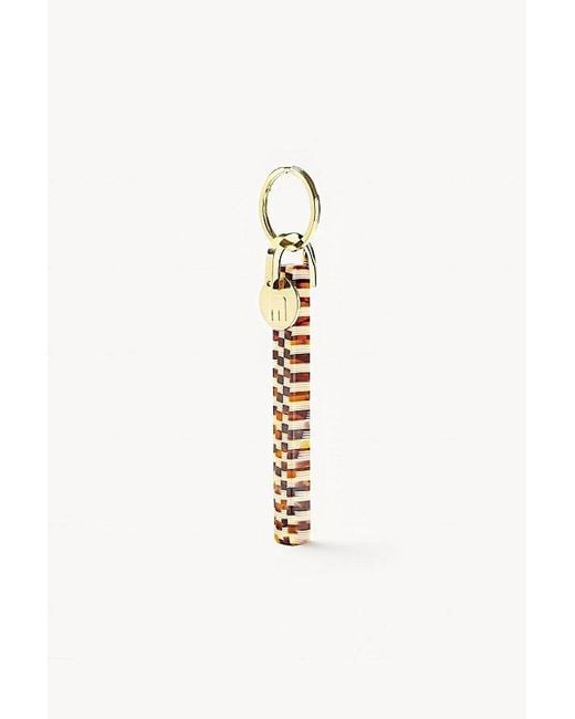 Machete Metallic Bar Keychain
