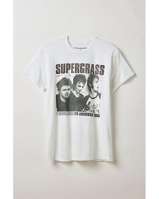 Urban Outfitters Gray Supergrass Tour Graphic Tee for men