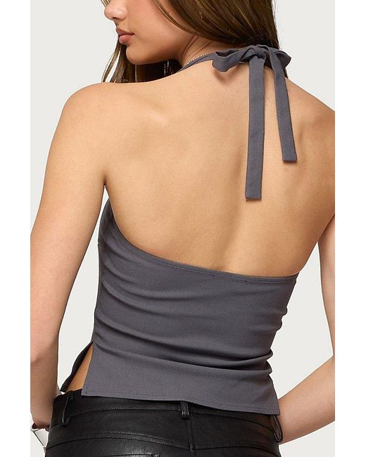 Edikted Gray Dara Halter Top