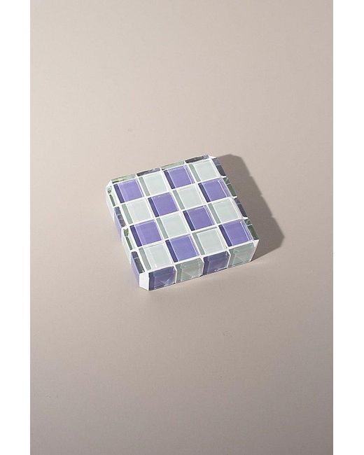 Subtle Studios Natural Glass Tile Checkered Cube