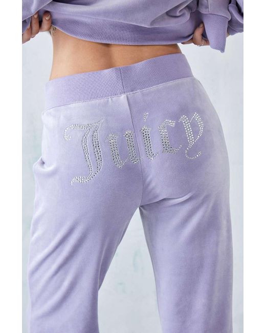 Juicy Couture Blue Lilac Butterfly Flare Track Pants