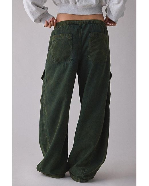 BDG Green Station Cocoon Corduroy Baggy Barrel Leg Cargo Pant