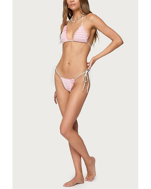 Edikted Multicolor Azalea Crochet String Bikini Bottom
