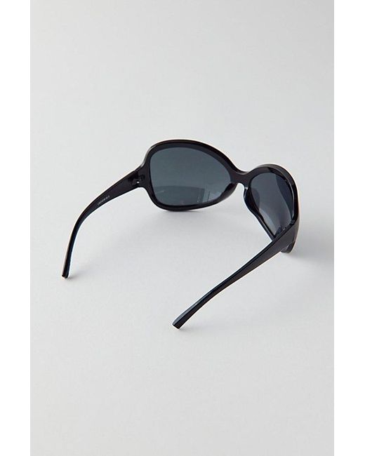 Urban Outfitters Black Astro Bug Wrap Sunglasses for men