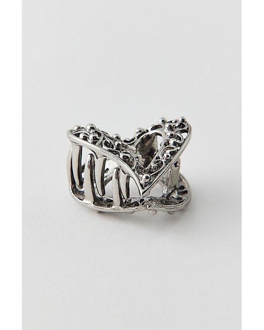 Urban Outfitters Metallic Western Heart Claw Clip