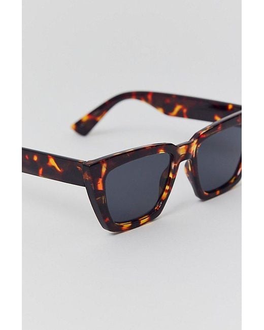 Urban Outfitters Black Muir Plastic Rectangle Sunglasses