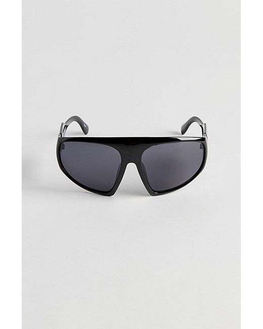 Urban Outfitters Blue Danny Oversized Shield Sunglasses for men