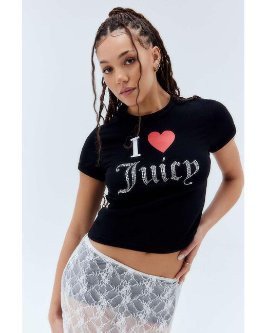 Juicy Couture Uo Exclusive Black I Love Juicy T-shirt