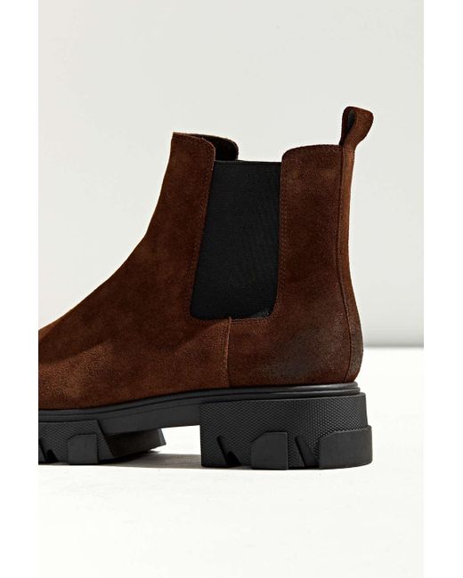 Urban Outfitters Neoprene Uo Lorenzo Chunky Chelsea Boot in Brown for