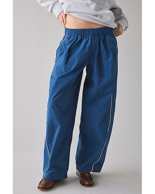 BDG Blue Best Yet Baggy Wide Leg Track Pant