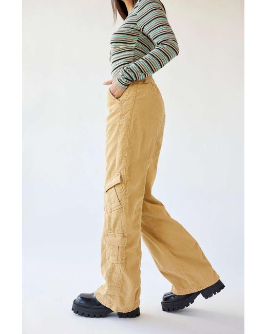BDG Y2k Corduroy Low-rise Cargo Pant in Metallic | Lyst