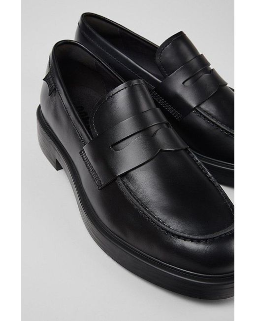 Camper Black Dean Leather Loafer for men