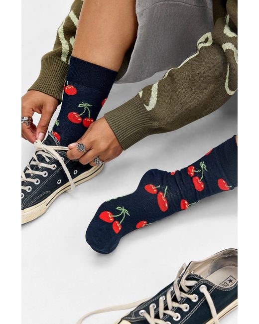 Happy Socks Gray Cherry Socks