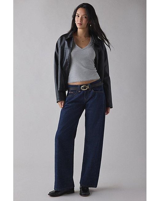 BDG Gray V-Neck Short Sleeve Spill The Tee