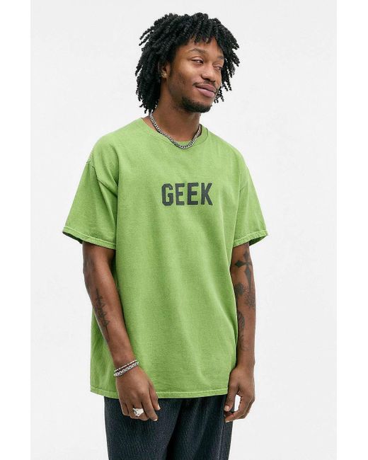 Urban Outfitters Uo Green Geek T-shirt for men