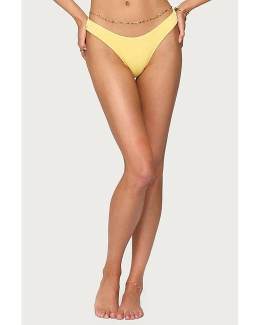 Edikted Yellow Oasis Scrunch Bikini Bottom