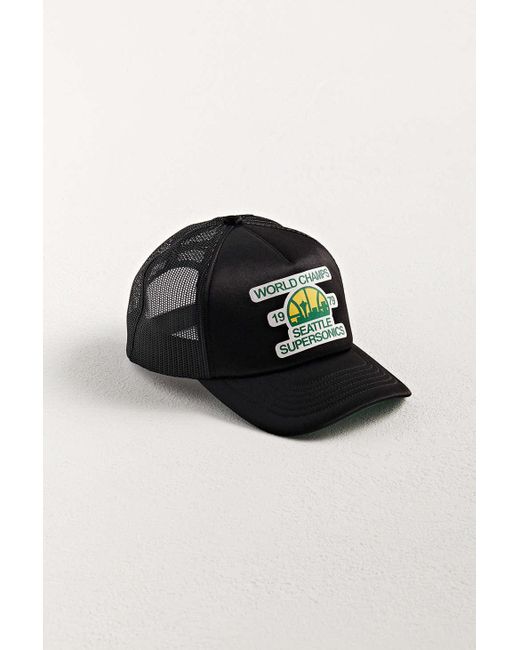 Mitchell & Ness Black Seattle Supersonics Champions Trucker Hat for men