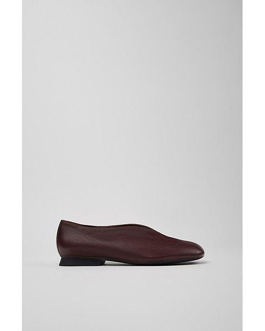 Camper Brown Casi Myra Leather Ballet Flat