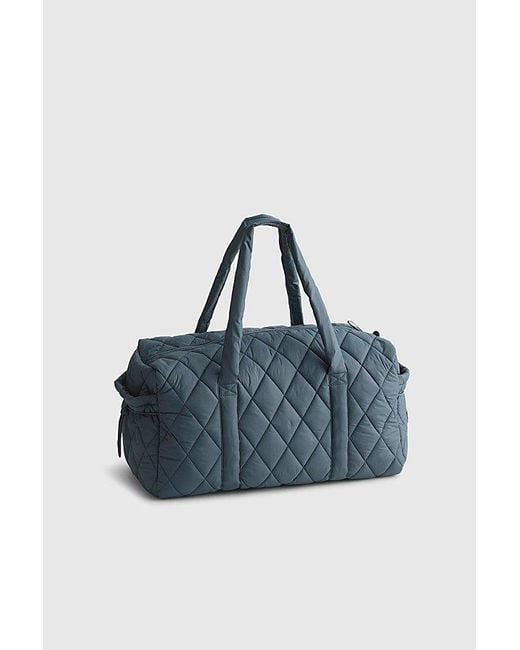 Vera Bradley Blue Quilted Nylon Large Duffel Bag