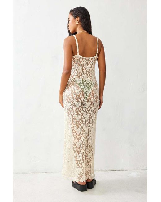 Urban Outfitters White Uo Luna Lace Maxi Dress