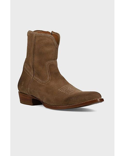 Frye Brown Austin Inside Zip Boots for men