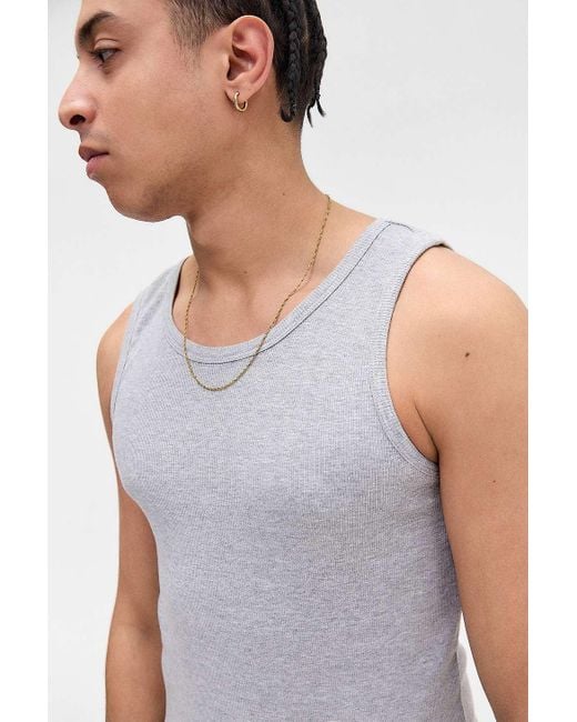 BDG Gray Grey Ribbed Vest Jacket for men