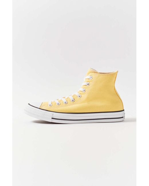 Converse Chuck Taylor All Star Seasonal Color High Top Sneaker in Yellow |  Lyst