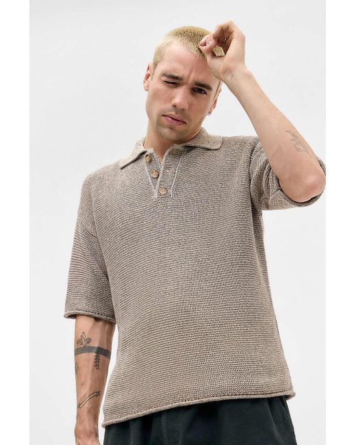 Ayker Gray Woven Polo Shirt for men