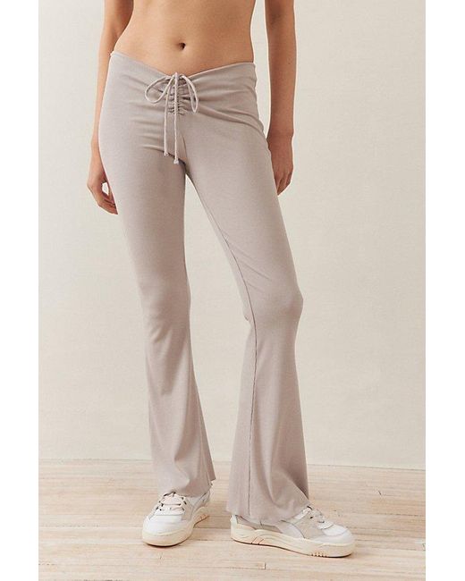 Out From Under Natural Ruched V-Waist Flare Legging Pant