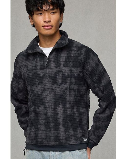 Mountain Hardwear Gray Big Grid Half Zip Pullover Jacket for men