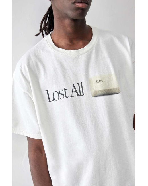 Urban Outfitters Uo White Lost All Ctrl T-shirt
