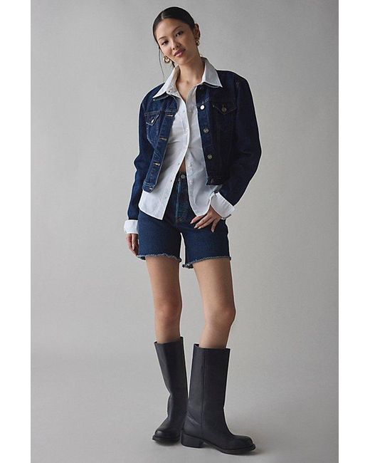 Vintage & ReMADE by UO Green Vintage By Uo Y2K Fitted Denim Jacket