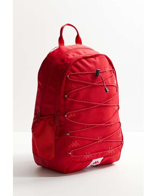 Kappa The Prmium Backpack In Dark Red And White