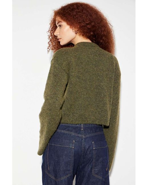 Urban Outfitters Brown Uo Casey Crew Cardigan