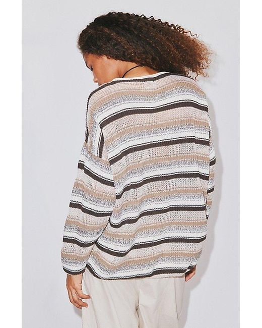 BDG Gray Reece Oversized Pullover Sweater