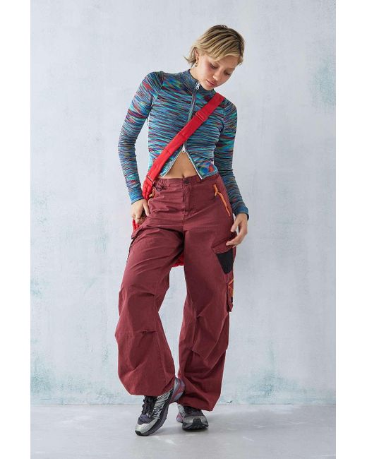 iets frans Red Burgundy Trek Track Pants