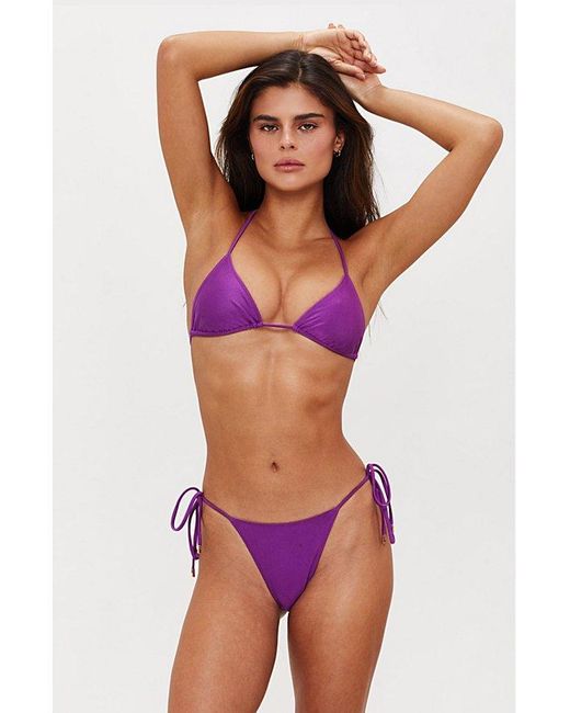Sunkissed Red Le Triangle String Bikini Top