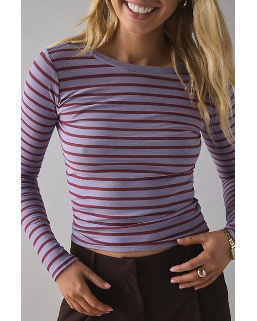 BDG Purple Long Sleeve Spill The Tee