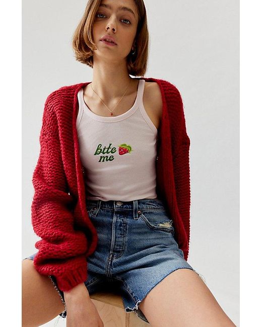 Urban Outfitters Red Uo Bite Me ‘90S Cami