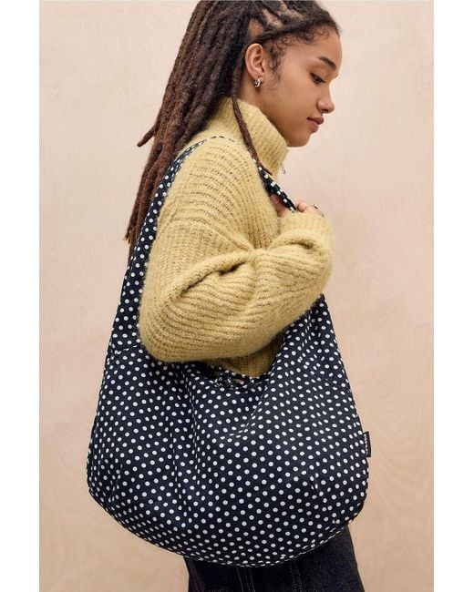 BDG Blue Flo Spot Slouch Canvas Tote Bag