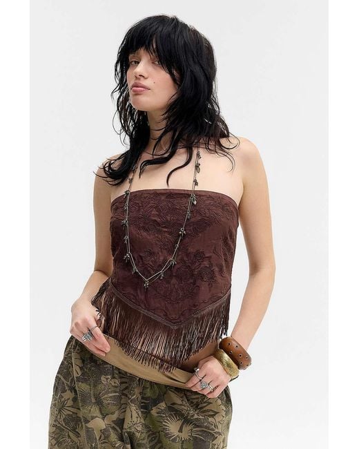 Urban Outfitters Brown Uo In The Rain Tube Top