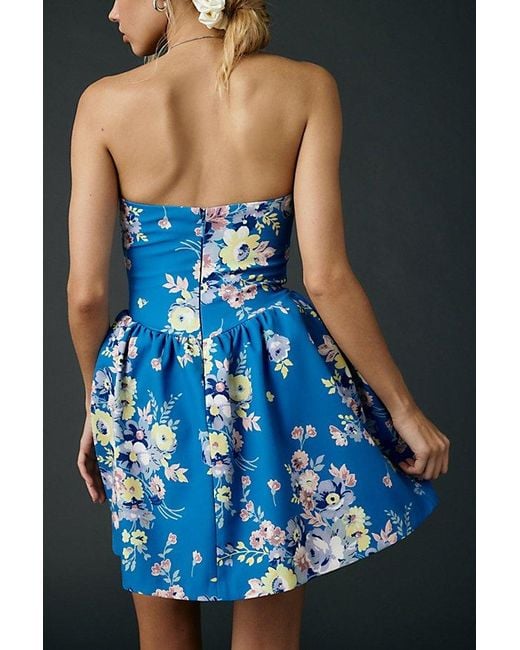 Kimchi Blue Black Sugar Plum Strapless Corset Mini Dress