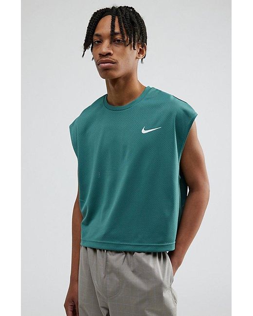 Nike Green Uo Exclusive Cropped Swim Shirt Top for men
