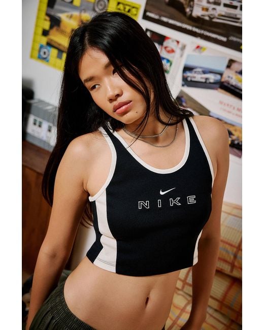 Nike Black Sportswear Street Cropped Tank Top